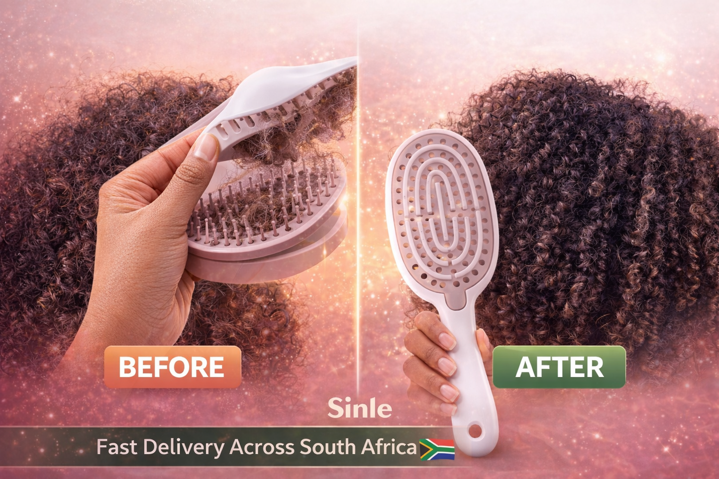CCollective™ - Fast & Easy Hair Detangling Brush with Retractable Comb – Self-Cleaning Hair Brush