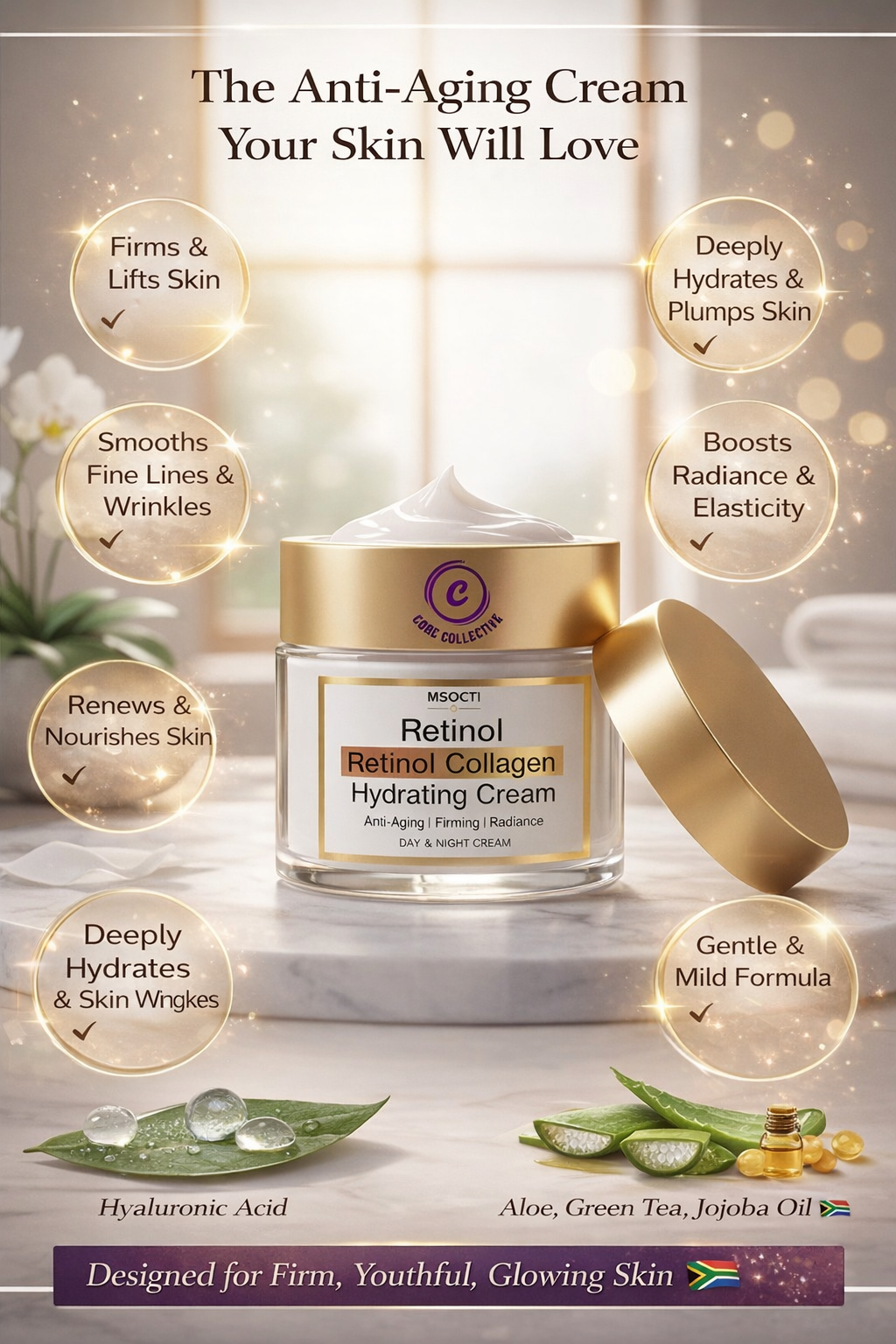 CCollective™ - Retinol Collagen Firming Cream – Day & Night Moisturiser - (50ml)