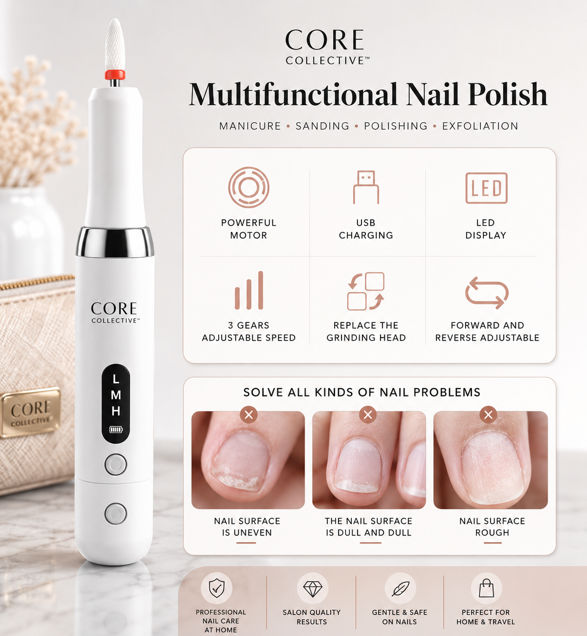 Core Collective™ Salon Pro Nail Drill Kit