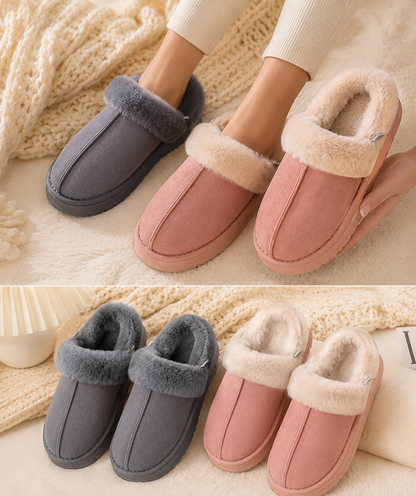 Women’s Luxury Plush Winter Slippers – Thick Sole Cozy Indoor Shoes