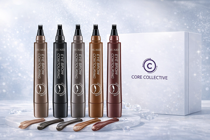 CCollective™ - 3-in-1 Eye Beauty Bundle – Eyebrow Trimmer, Microblading Brow Pen & Electric Eyelash Curler | Complete Brow & Lash Styling Kit