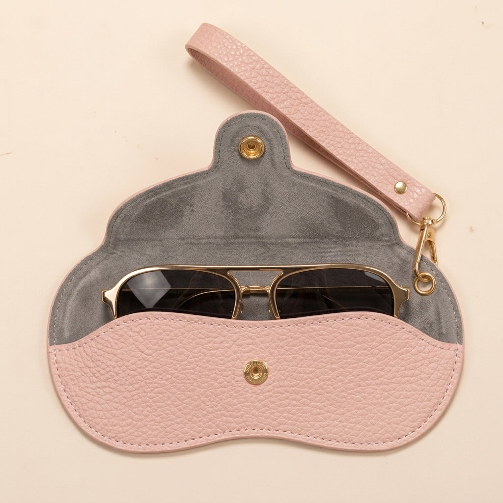 Core Collective™ Clip-On Glasses Pouch — Sakura Pink
