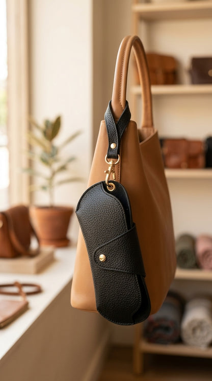 Core Collective™ Clip-On Glasses Pouch — Black