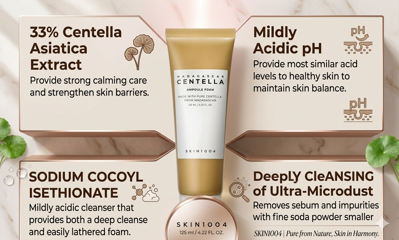 Madagascar Centella Double Cleansing Duo – Gentle Oil & Foam Cleanser Set for Clear, Calm Skin