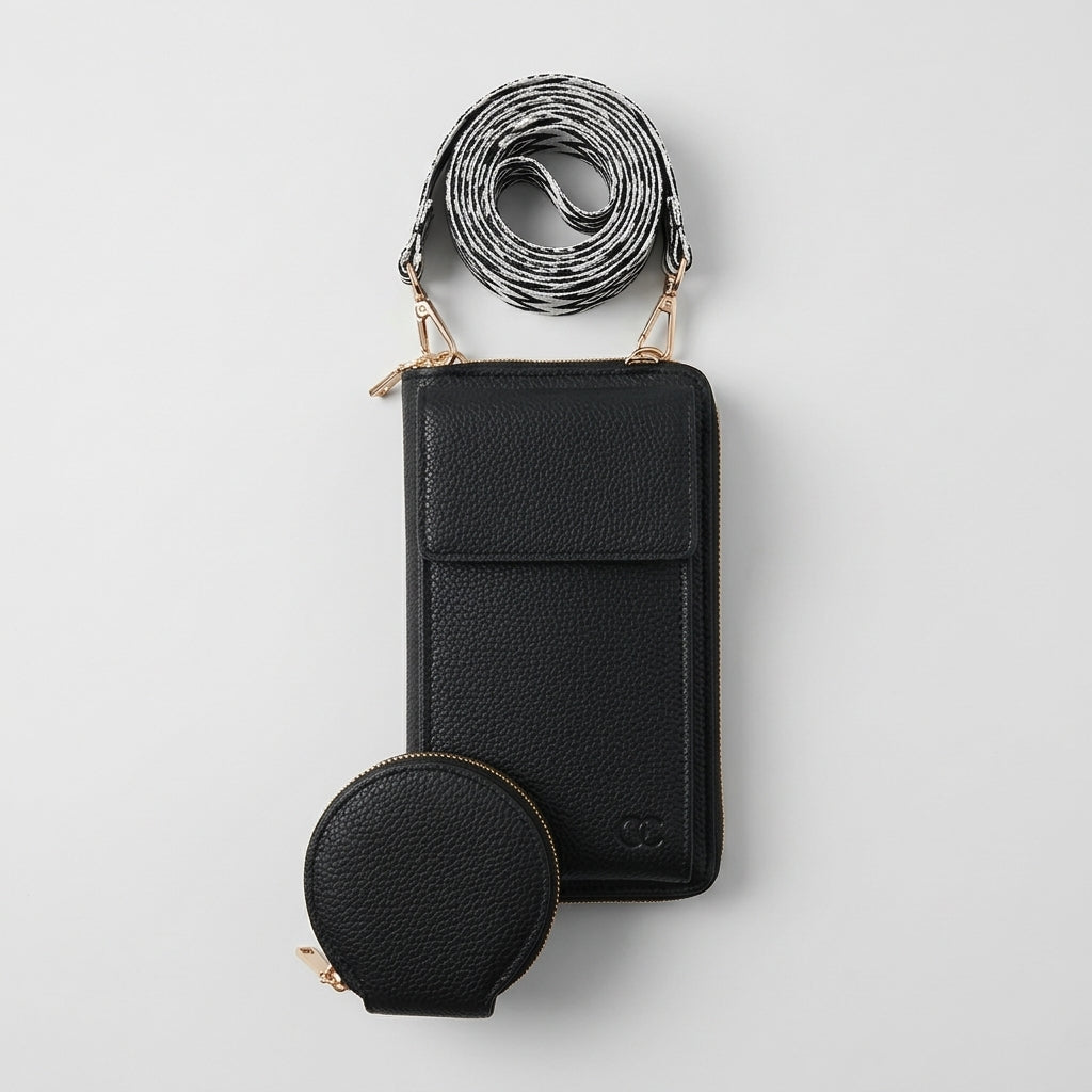 Core Collective™ Crossbody Sling Phone + Purse — Black