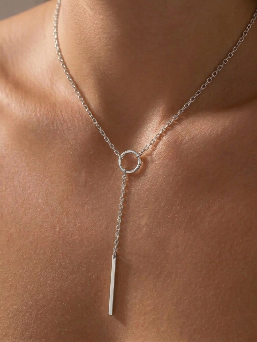 💖PureAura™ Circle Drop Necklace (Gold & Silver)