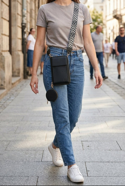 Core Collective™ Crossbody Sling Phone + Purse — Black