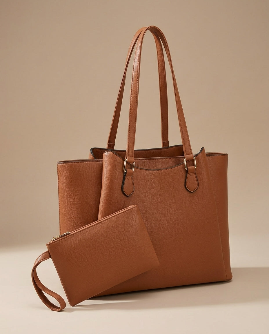 The Executive Tote with Matching Clutch