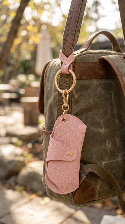 Core Collective™ Clip-On Glasses Pouch — Sakura Pink