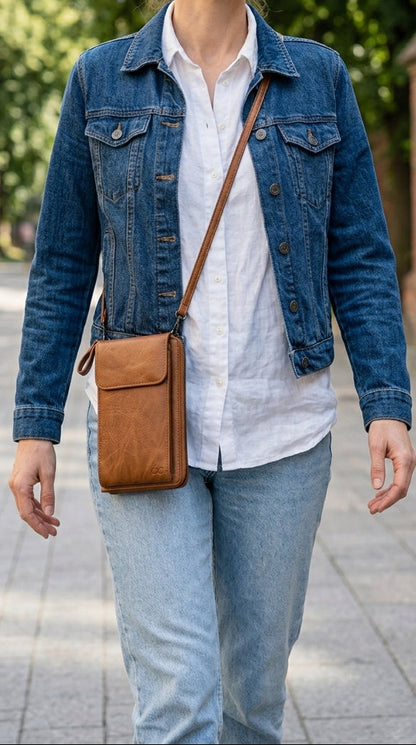 Core Collective™ Crossbody Sling Phone + Purse — Brown