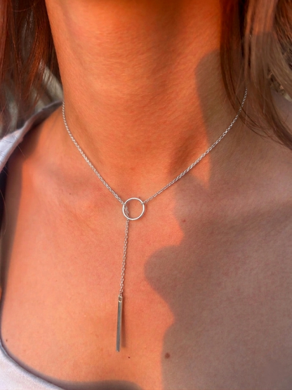 💖PureAura™ Circle Drop Necklace (Gold & Silver)