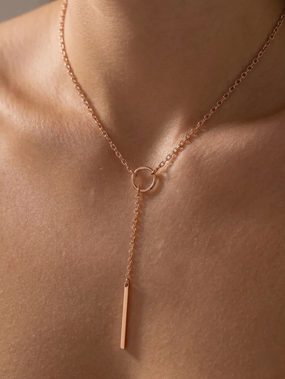 💖PureAura™ Circle Drop Necklace (Gold & Silver)