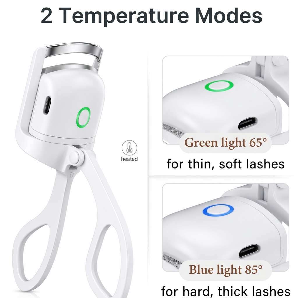 CCollective™ - Electric Eyelash Curler – Long-Lasting Heated Lash Curler for Instant Lift & Curl