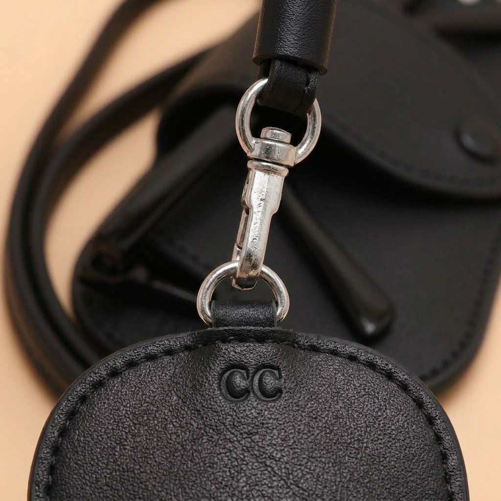 Core Collective™ Neck Lanyard Glasses Pouch - Black