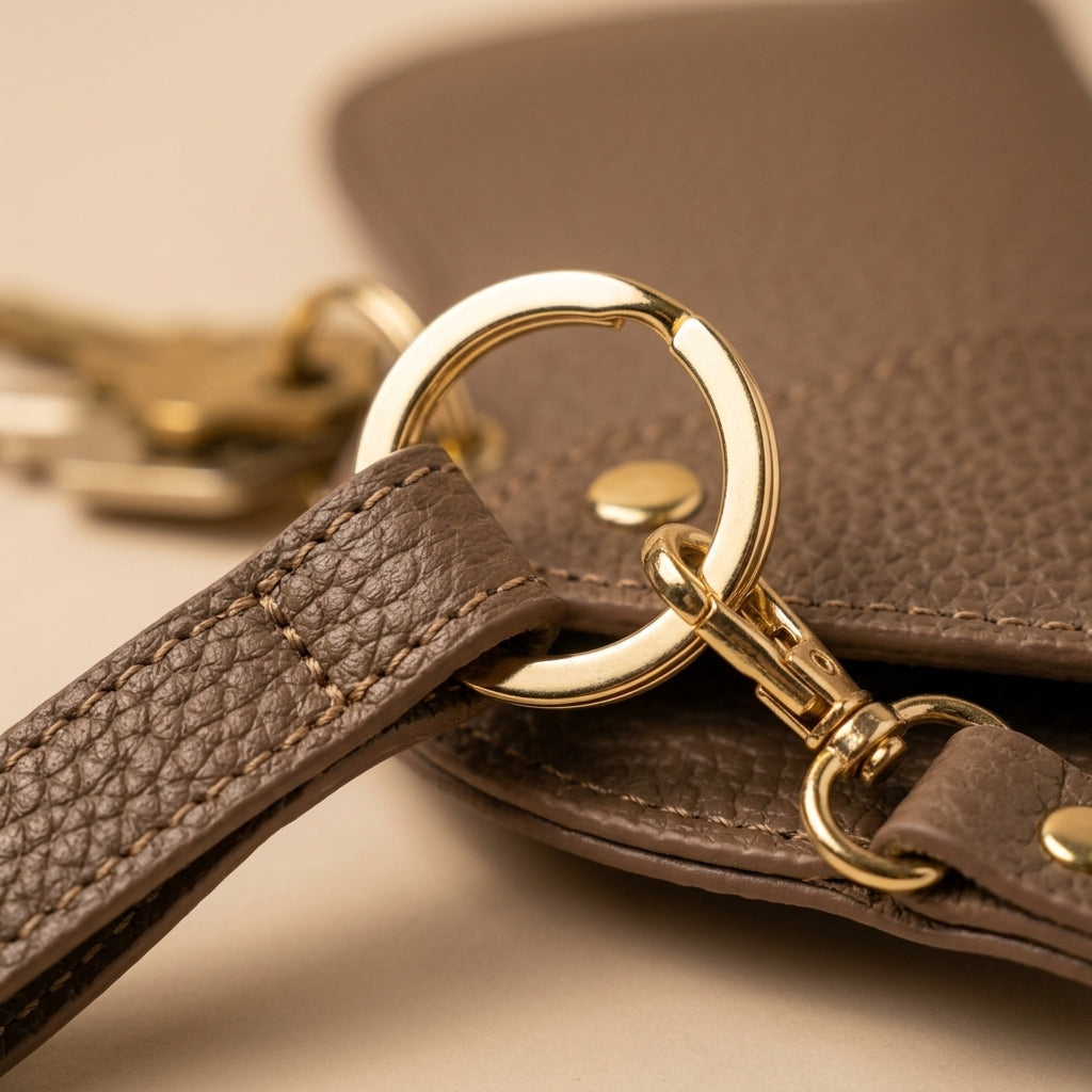 Core Collective™ Clip-On Glasses Pouch — Light Brown