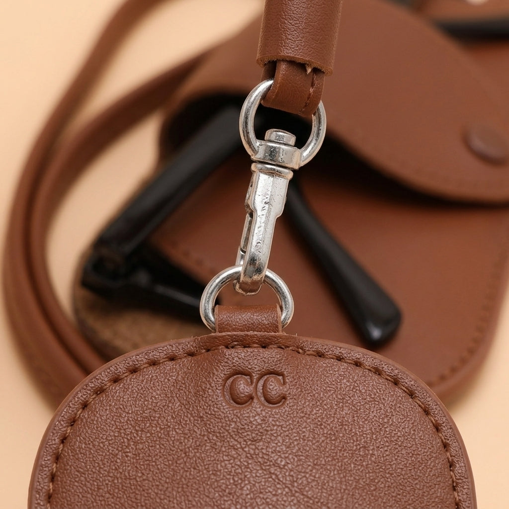 Core Collective™ Neck Lanyard Glasses Pouch - Brown