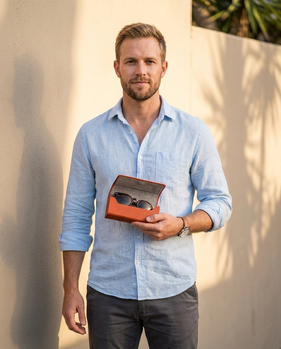 Core Collective™ Hardshell Glasses Case — Garnet Red