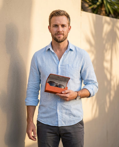 Core Collective™ Hardshell Glasses Case — Garnet Red