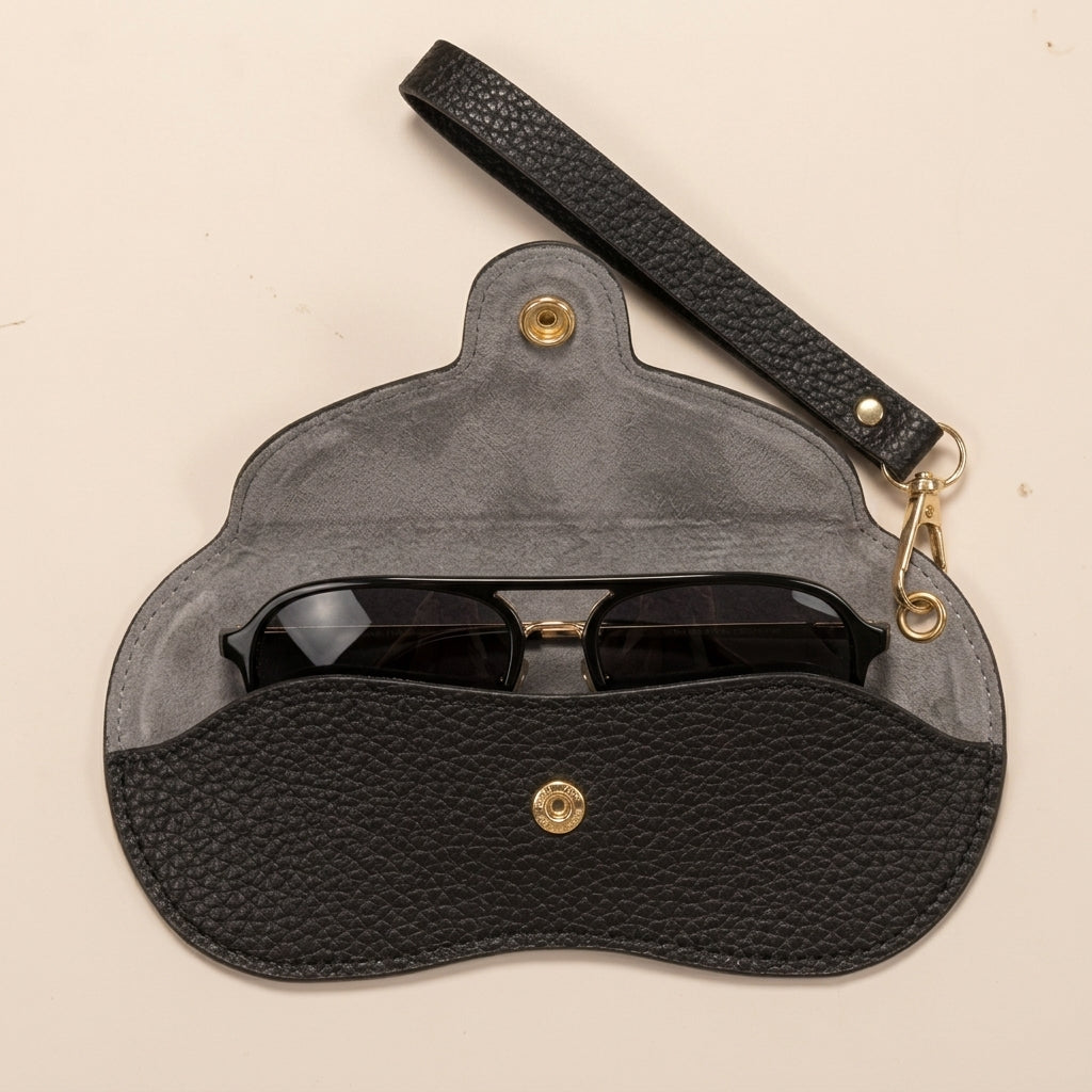Core Collective™ Clip-On Glasses Pouch — Black