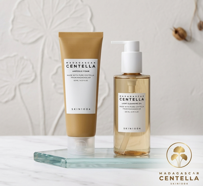 Madagascar Centella Double Cleansing Duo – Gentle Oil & Foam Cleanser Set for Clear, Calm Skin