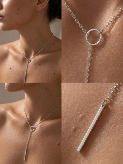 💖PureAura™ Circle Drop Necklace (Gold & Silver)
