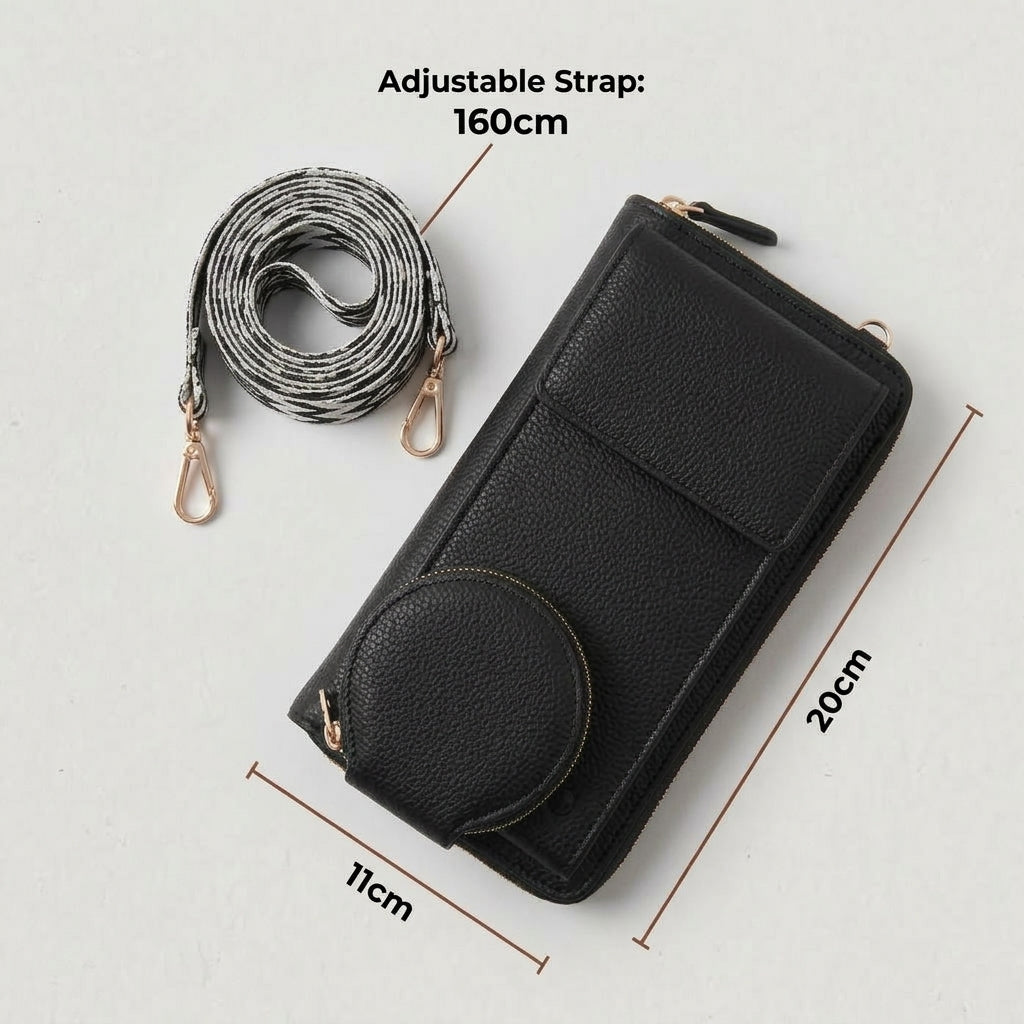 Core Collective™ Crossbody Sling Phone + Purse — Black