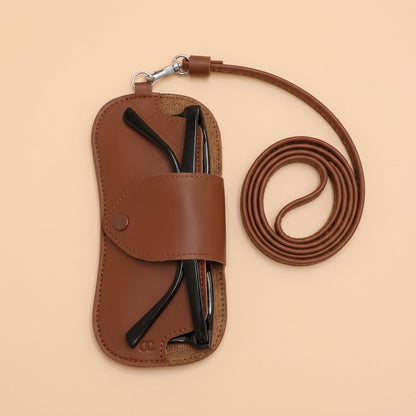 Core Collective™ Neck Lanyard Glasses Pouch - Brown
