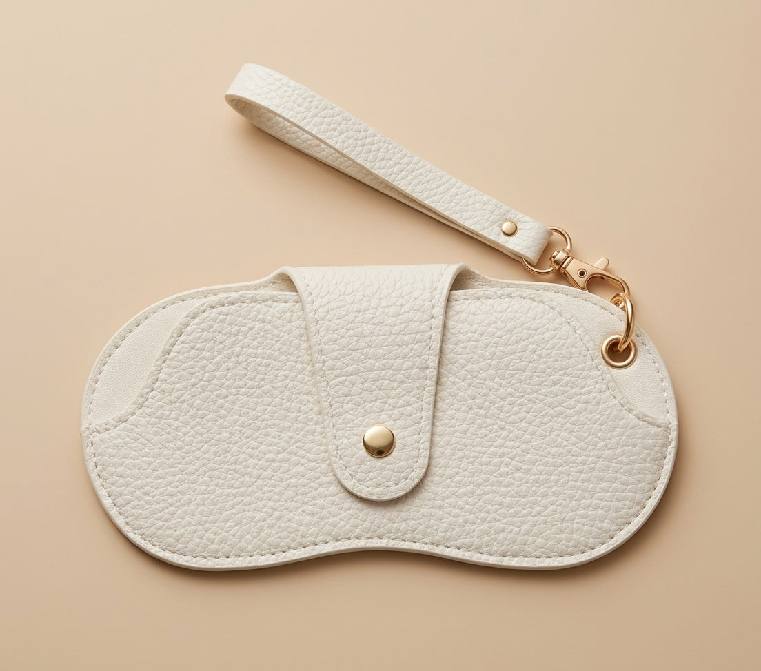 Core Collective™ Clip-On Glasses Pouch — Ivory White