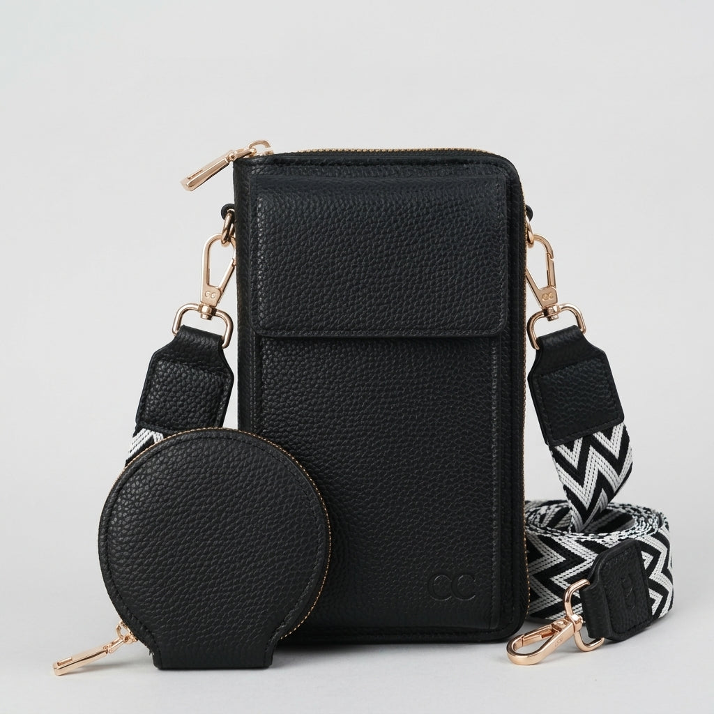 Core Collective™ Crossbody Sling Phone + Purse — Black