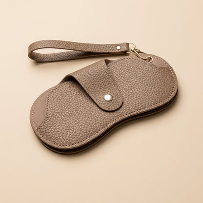 Core Collective™ Clip-On Glasses Pouch — Light Brown