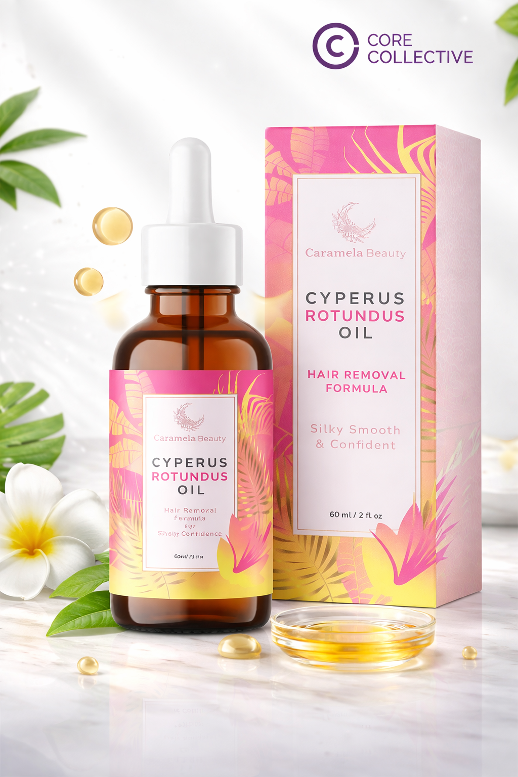 Cyperus Rotundus Oil for Natural Hair Reduction – 60ml | Smooth Skin Treatment for Slower Hair Regrowth