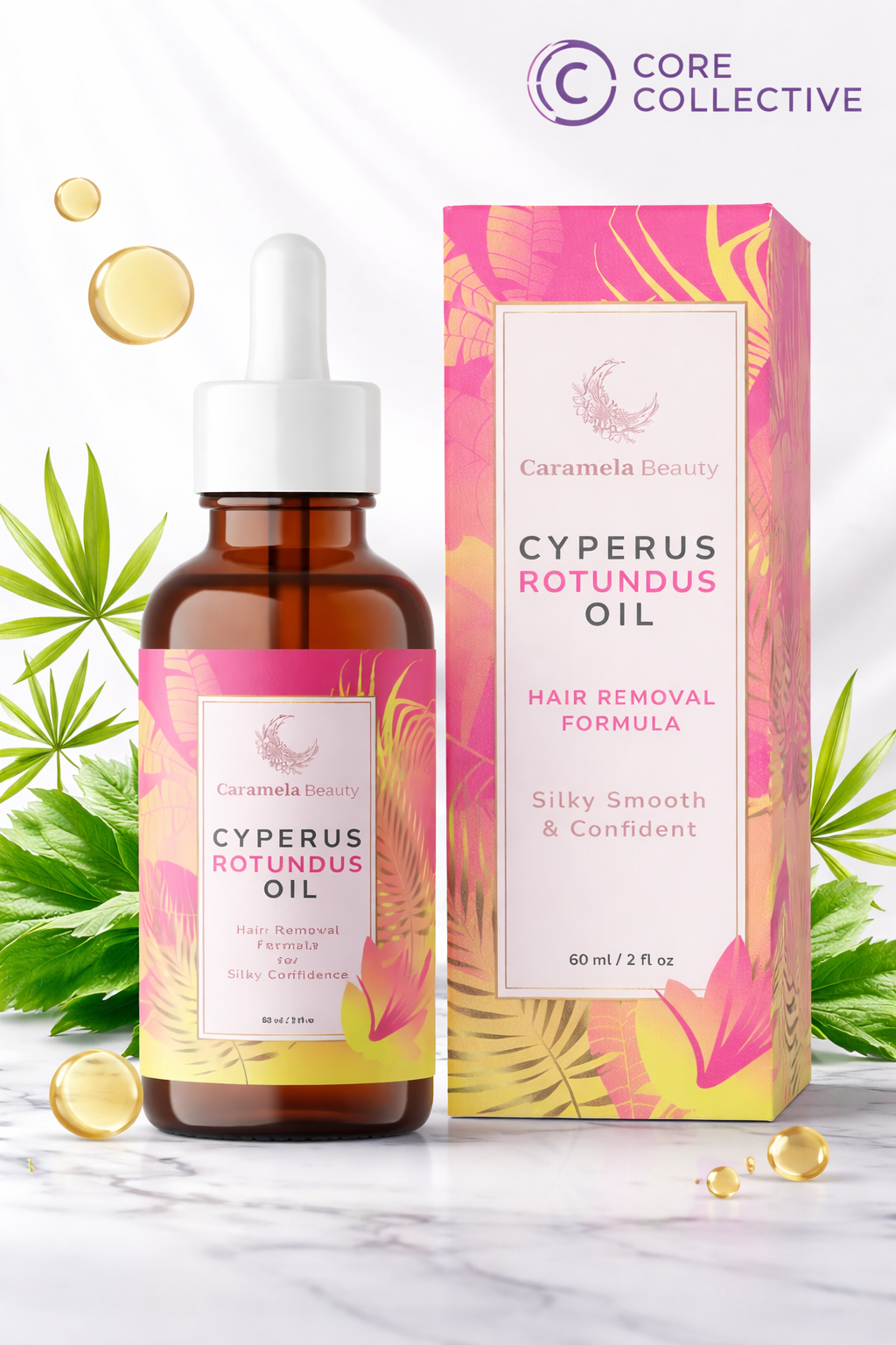 Cyperus Rotundus Oil for Natural Hair Reduction – 60ml | Smooth Skin Treatment for Slower Hair Regrowth
