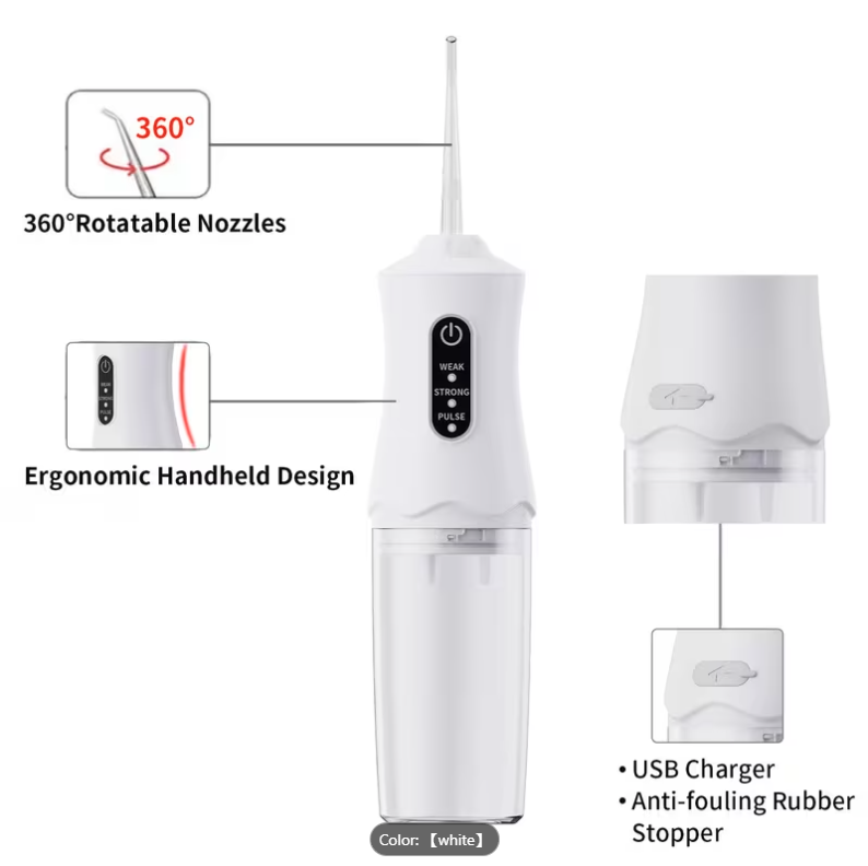 Portable 4-in-1 Cordless Water Flosser – Deep Clean Teeth & Gums Anywhere