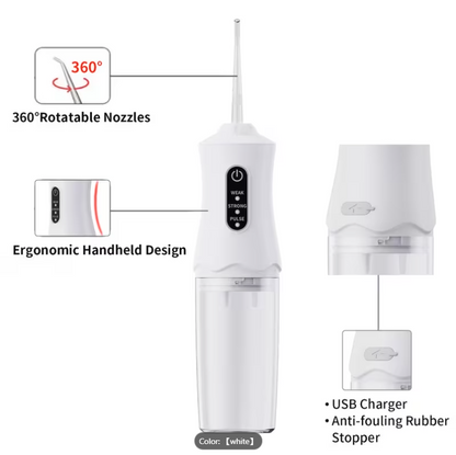 Portable 4-in-1 Cordless Water Flosser – Deep Clean Teeth & Gums Anywhere