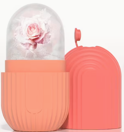 Facial & Eye Ice Roller – Reusable Silicone Skin Brightening Tool for Puffiness, Glow & Relaxation | No Battery Required