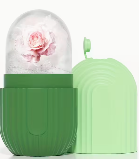 Facial & Eye Ice Roller – Reusable Silicone Skin Brightening Tool for Puffiness, Glow & Relaxation | No Battery Required