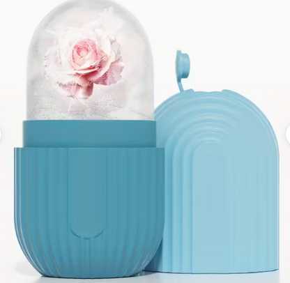 Facial & Eye Ice Roller – Reusable Silicone Skin Brightening Tool for Puffiness, Glow & Relaxation | No Battery Required
