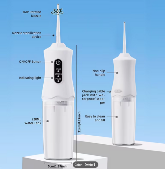 Portable 4-in-1 Cordless Water Flosser – Deep Clean Teeth & Gums Anywhere