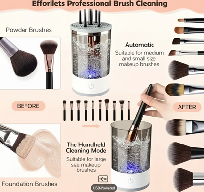 Portable Electric Makeup Brush Cleaner – USB Rechargeable Automatic Brush Washing Machine for Fast, Hygienic Cleaning