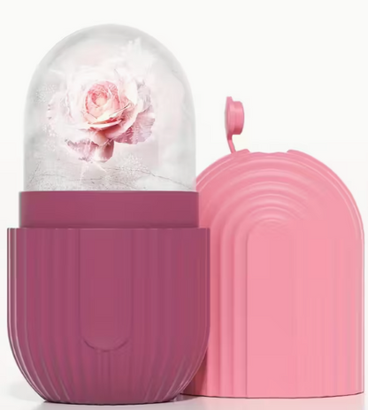Facial & Eye Ice Roller – Reusable Silicone Skin Brightening Tool for Puffiness, Glow & Relaxation | No Battery Required