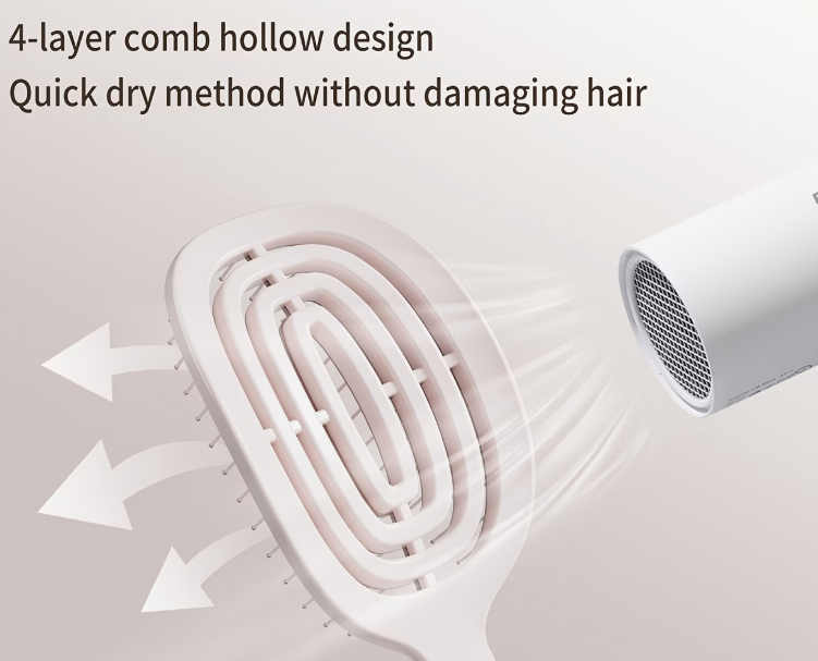 CCollective™ - Fast & Easy Hair Detangling Brush with Retractable Comb – Self-Cleaning Hair Brush