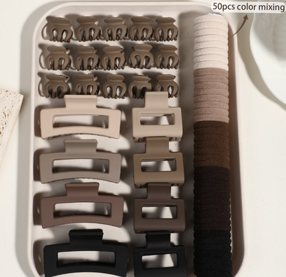 CCollective™ - 73-Piece Neutral Hair Accessories Set – (Autumn/Winter Edition)