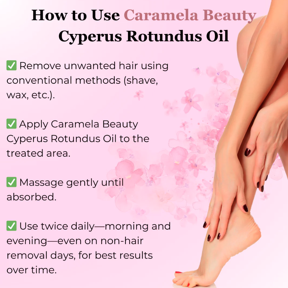Cyperus Rotundus Oil for Natural Hair Reduction – 60ml | Smooth Skin Treatment for Slower Hair Regrowth