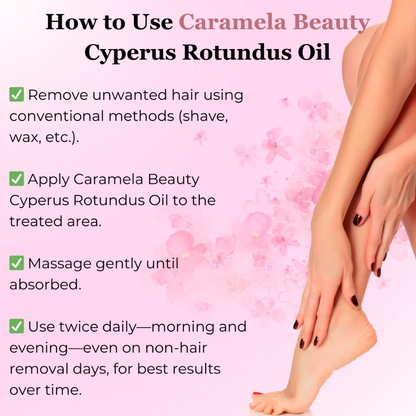 Cyperus Rotundus Oil for Natural Hair Reduction – 60ml | Smooth Skin Treatment for Slower Hair Regrowth