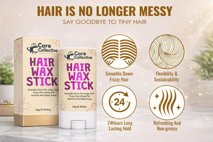 CCollective™ - Hair Control Pomade Stick – Non-Greasy Flyaway & Edge Control Wax for Sleek Styling & Frizz Smoothing