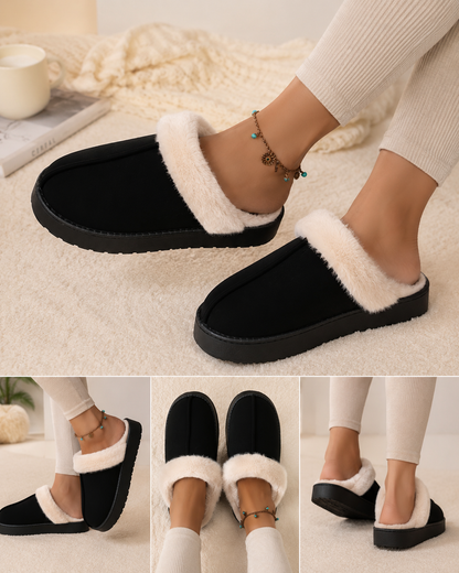Women’s Luxury Plush Winter Slippers – Thick Sole Cozy Indoor Shoes